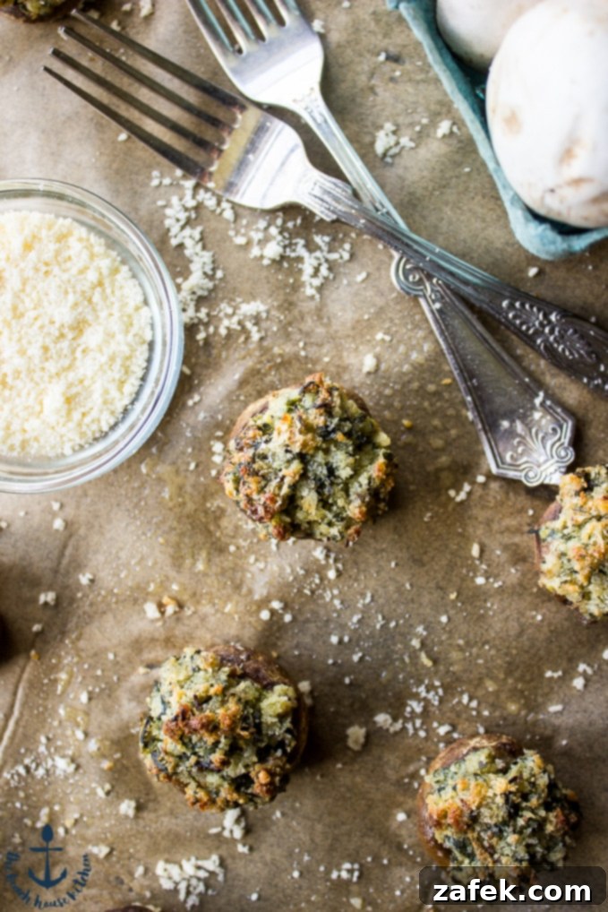 Creamy Boursin and Spinach Stuffed Mushrooms 5 Spinach and Boursin Stuffed Mushrooms