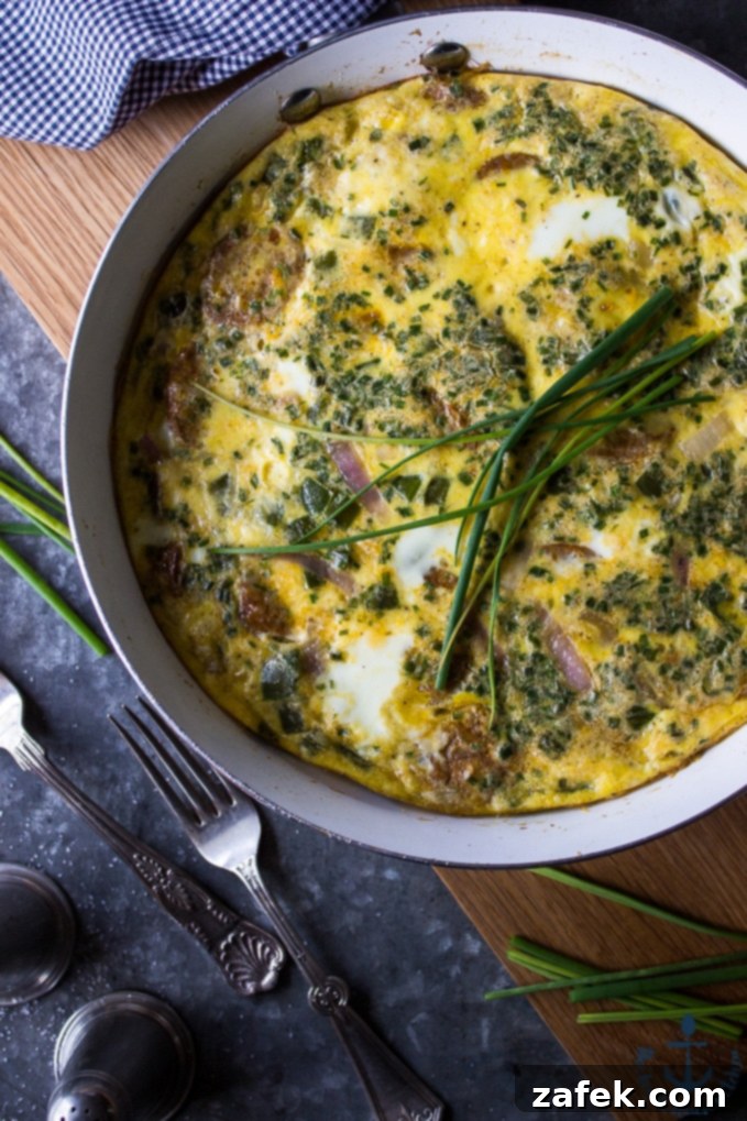 Hearty Italian Sausage Frittata 3 Sausage, Peppers and Onions Frittata