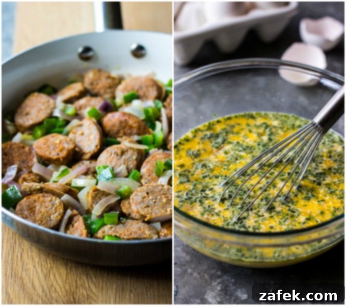 Hearty Italian Sausage Frittata 4 Sausage Peppers and Onions Frittata