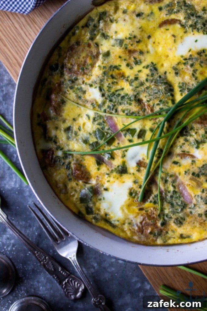 Hearty Italian Sausage Frittata 5 Sausage, Peppers and Onions Frittata