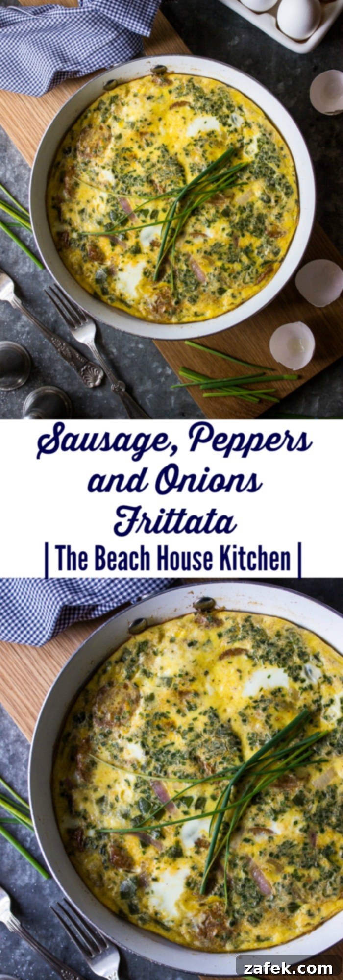 Hearty Italian Sausage Frittata 8 Sausage, Peppers and Onions Frittata