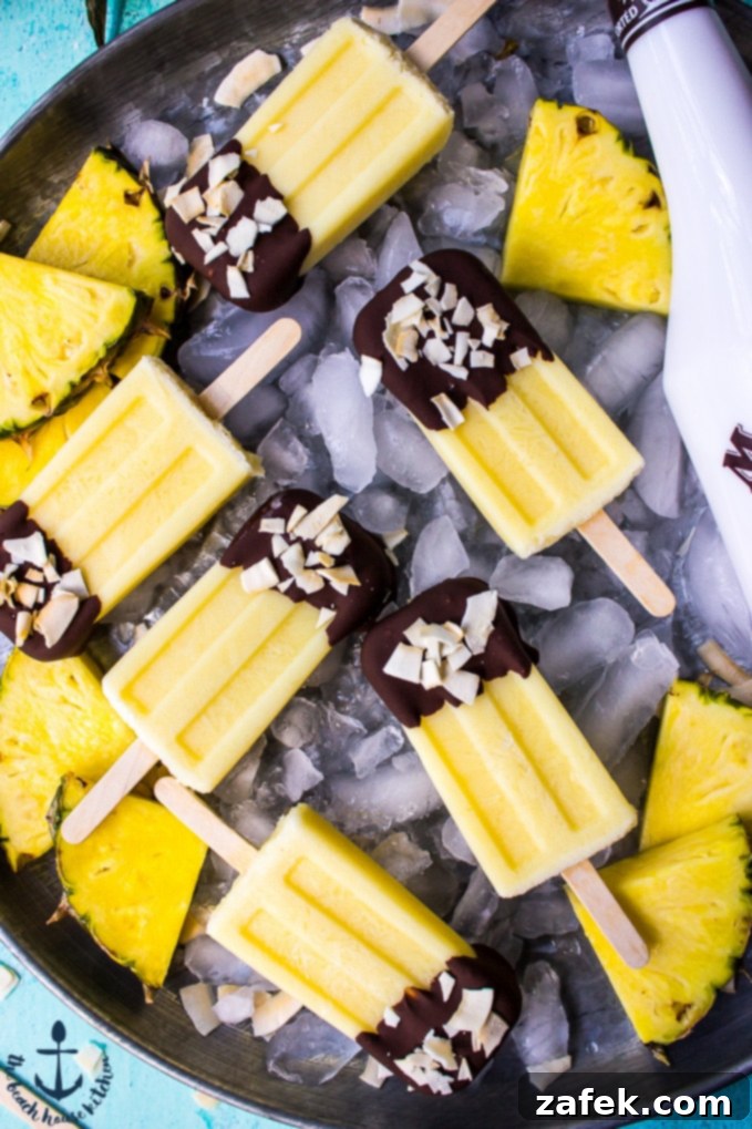 Sunshine Piña Pops 5 Preparing Piña Colada Popsicles for freezing