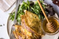 Peach, Ham, and Gruyère Crêpes