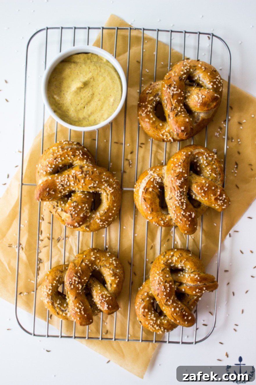 Rye Soft Pretzels, a delightful side for soups