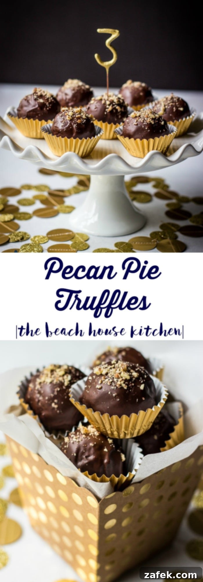 Delicious Pecan Pie Truffles recipe overview.