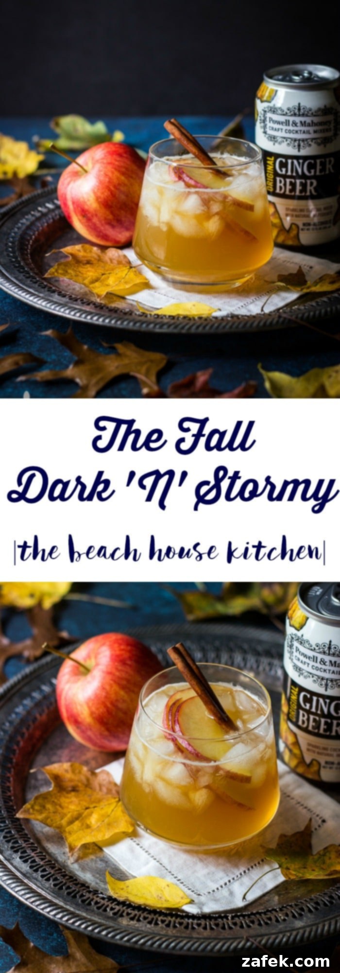 The Tempestuous Fall 3 The Fall Dark and Stormy cocktail, a delightful bourbon and apple cider mix for autumn.