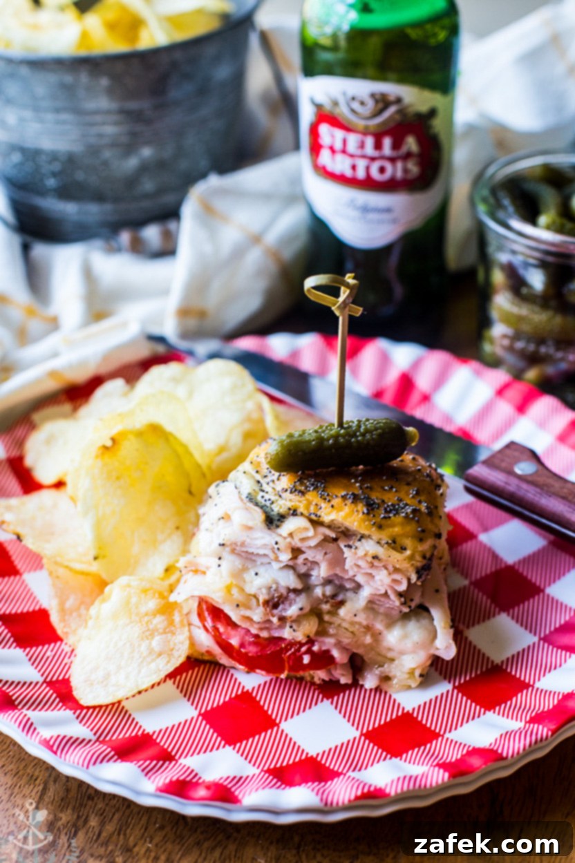 Southern Hot Brown Bites 3 Up close photo of a Kentucky Hot Brown Slider