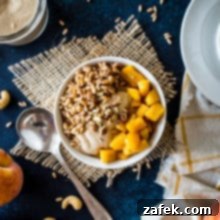 Wholesome Farro with Warm Caramel Peaches and Spiced Cashew Cream 3 Farro Breakfast Bowl with Caramelized Peaches and Cashew Cream
