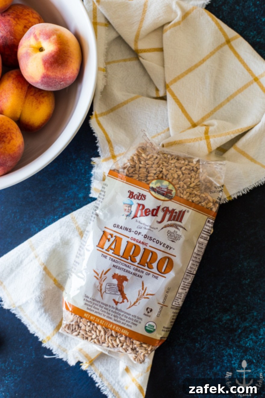 Farro Breakfast Bowl with Caramelized Peaches and Cinnamon Cashew Cream Farro Breakfast Bowl with Caramelized Peaches and Cinnamon Cashew Cream - Fifth image, another ingredient shot