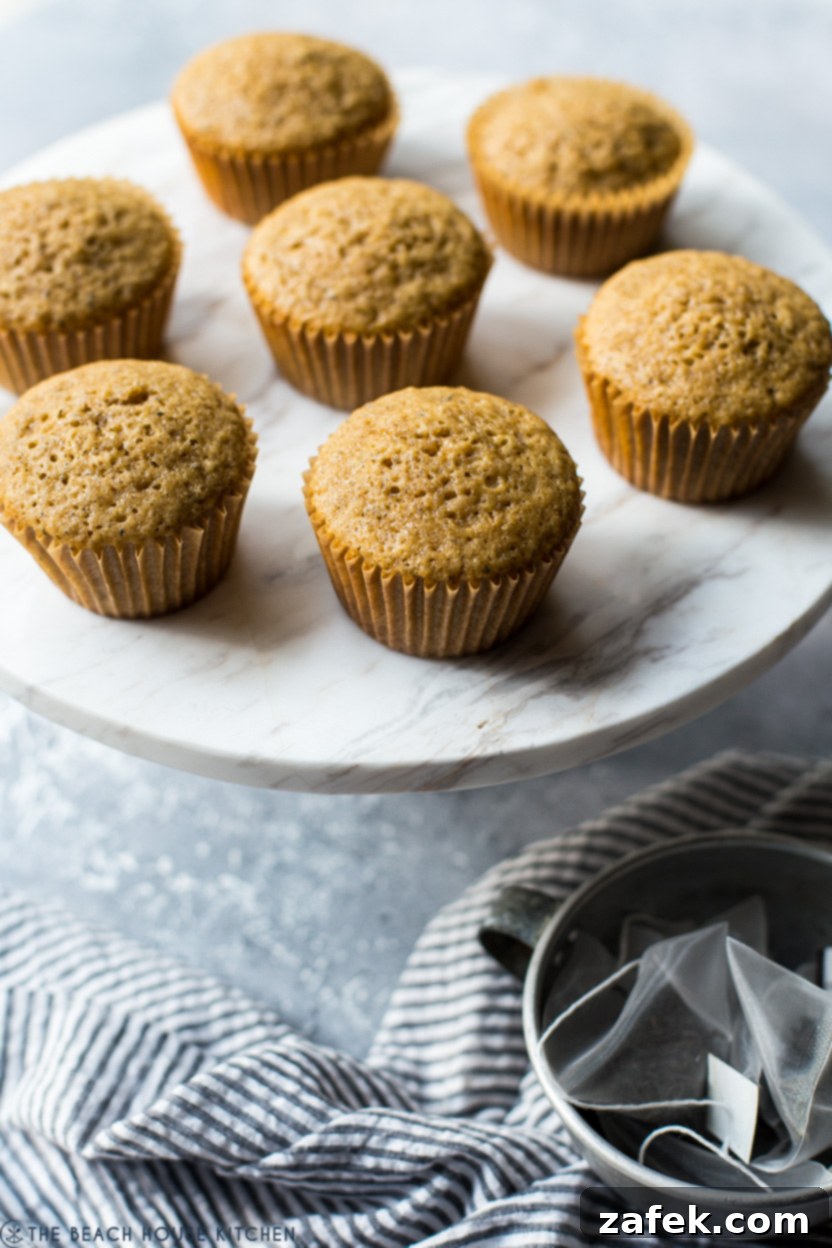 Close-up of Earl Grey Cupcakes