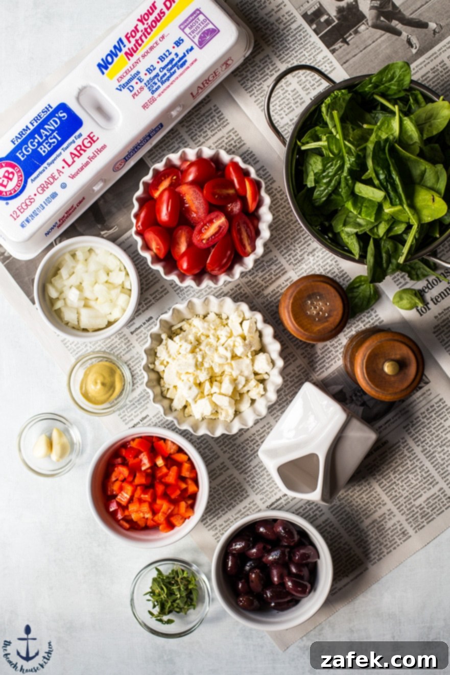 Greek Omelet Egg Bake