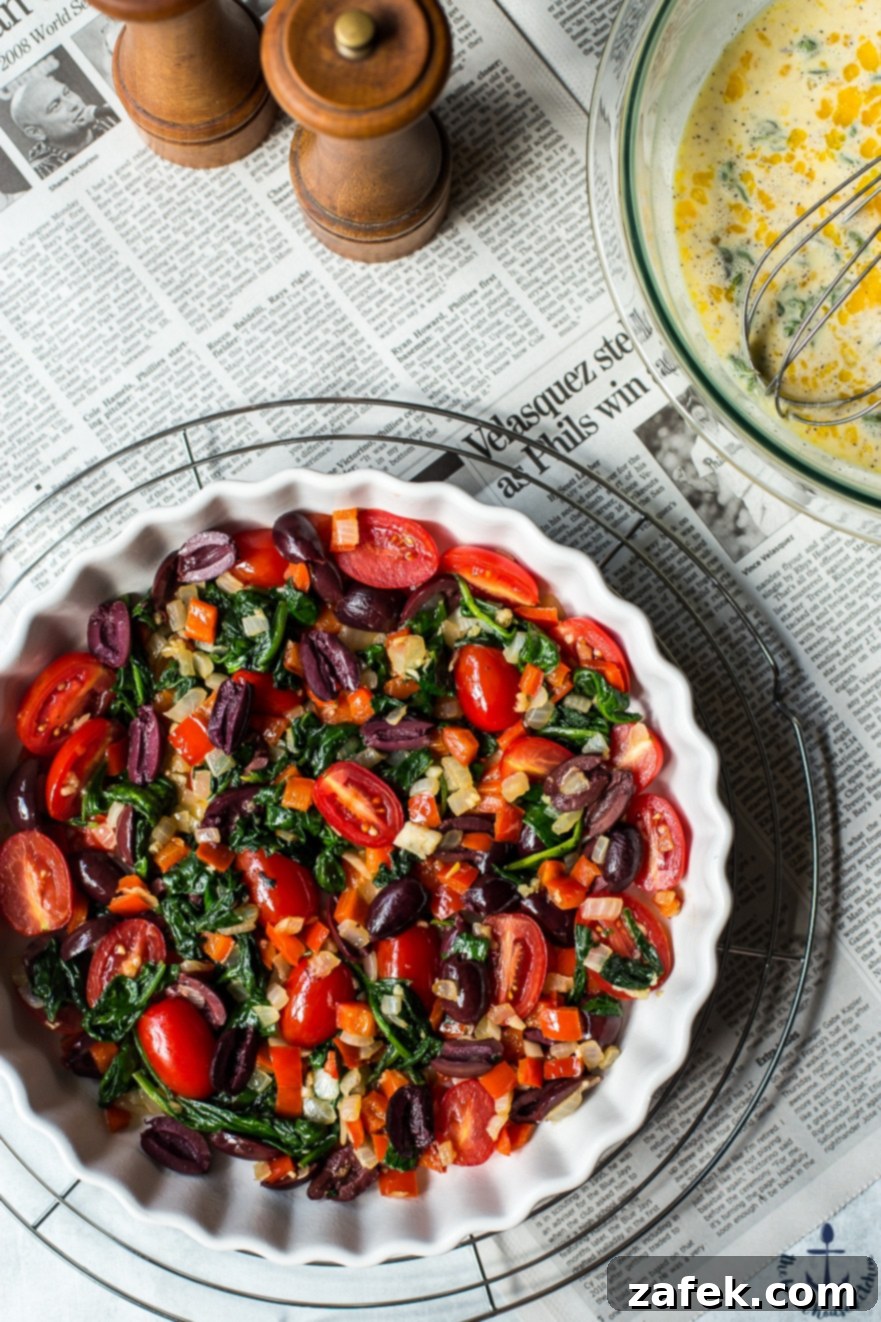 Greek Omelet Egg Bake