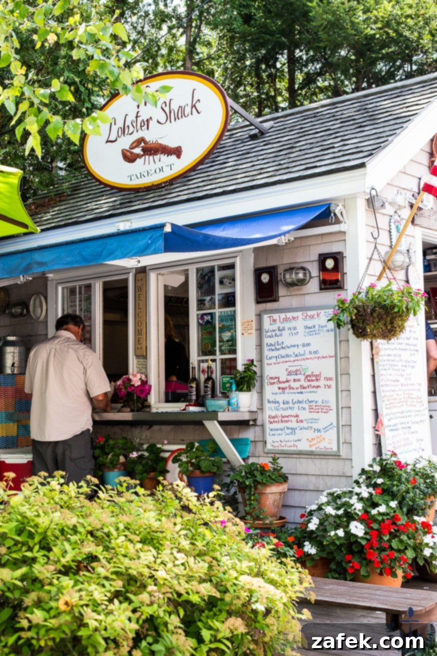 Scenic view from an Airstream camper overlooking the Maine coast