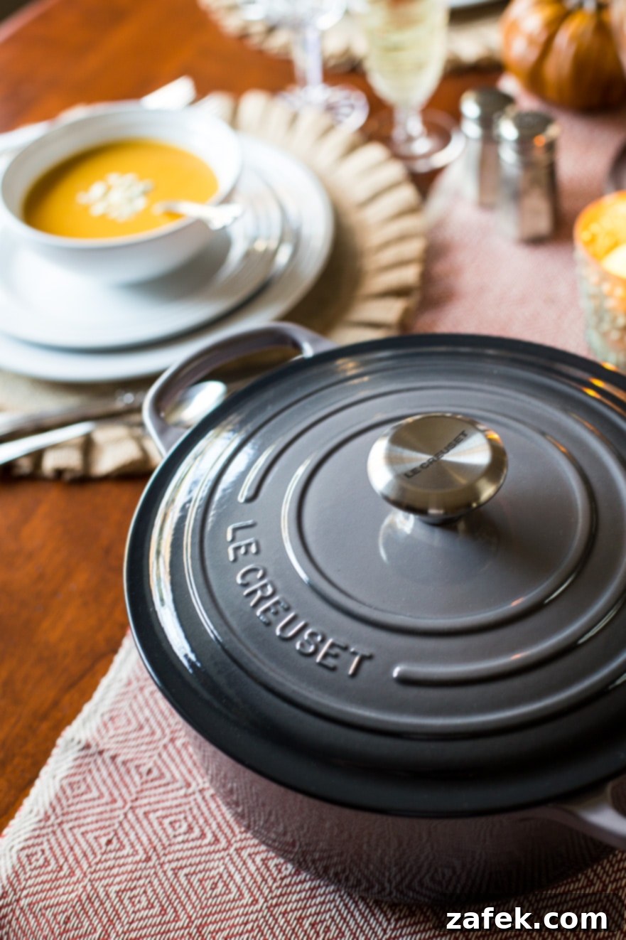 Thanksgiving decorations and Butternut Squash Soup