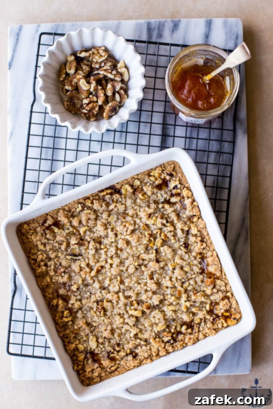 Apricot Walnut Streusel Bars Apricot Walnut Streusel Bars with rich buttery crust