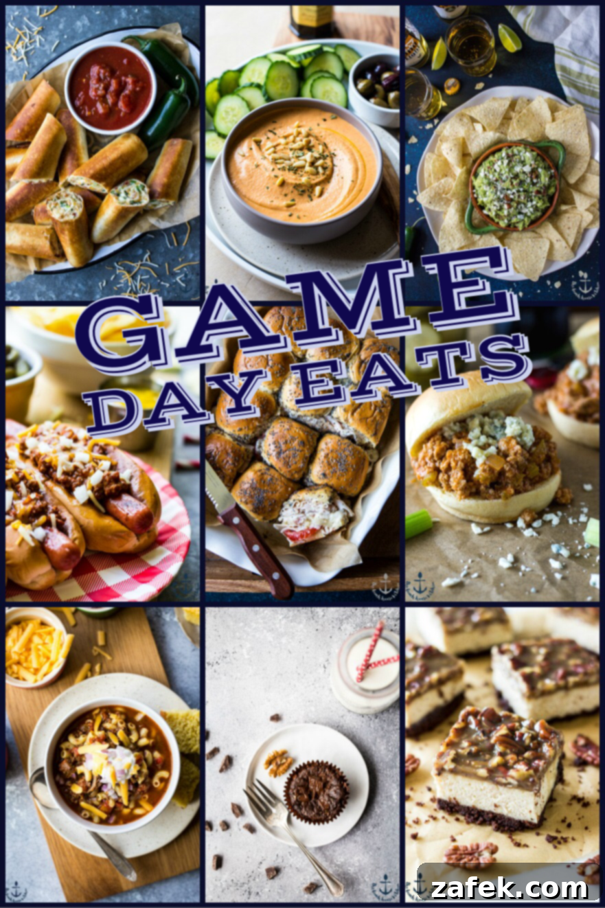 Game Day Eats Feature Image: Assortment of appetizers and snacks on a platter
