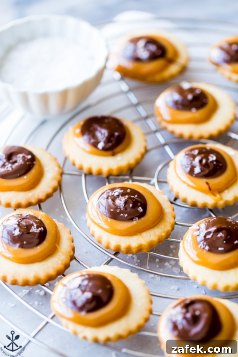 Copycat Twix Cookies 3 Up close photo of Twix cookies