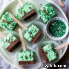 Mint Chip Brownie Pops 2 No Churn Mint Chocolate Chip Brownie Popsicles recipe thumbnail