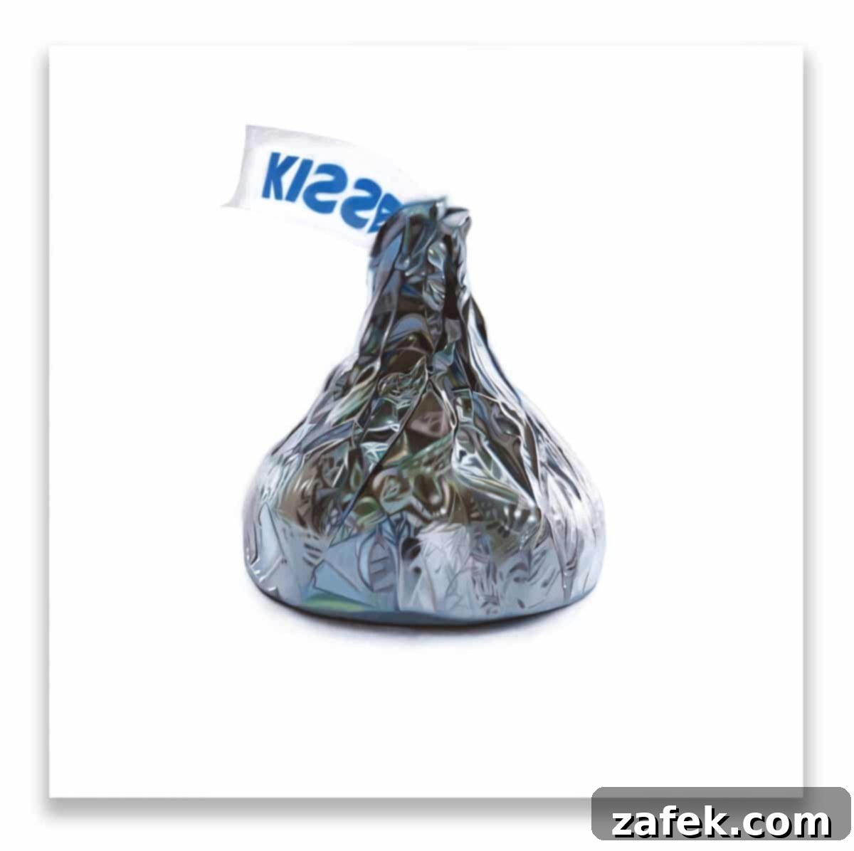 Hershey's Hug Brownie Bites Erin Rothstein - Hershey's Kiss Print, a hyperrealistic painting of a Hershey's Kiss.