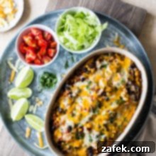 Southwestern Chicken Tortilla Bake 8 A perfectly baked Chicken, Black Bean and Tortilla Casserole, garnished with fresh cilantro