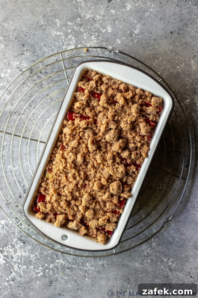 Overhead photo of a crump topped quick bread