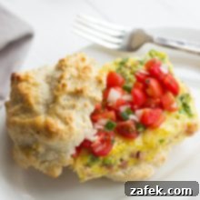 Easy Egg Bake Breakfast Sandwich with Pico de Gallo