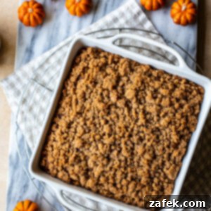 Pumpkin Crumb Snack Cake