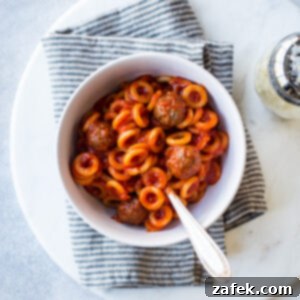A bowl of Homemade SpaghettiO's