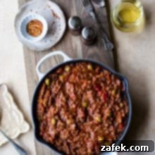Cuban Beef Picadillo ready to be served
