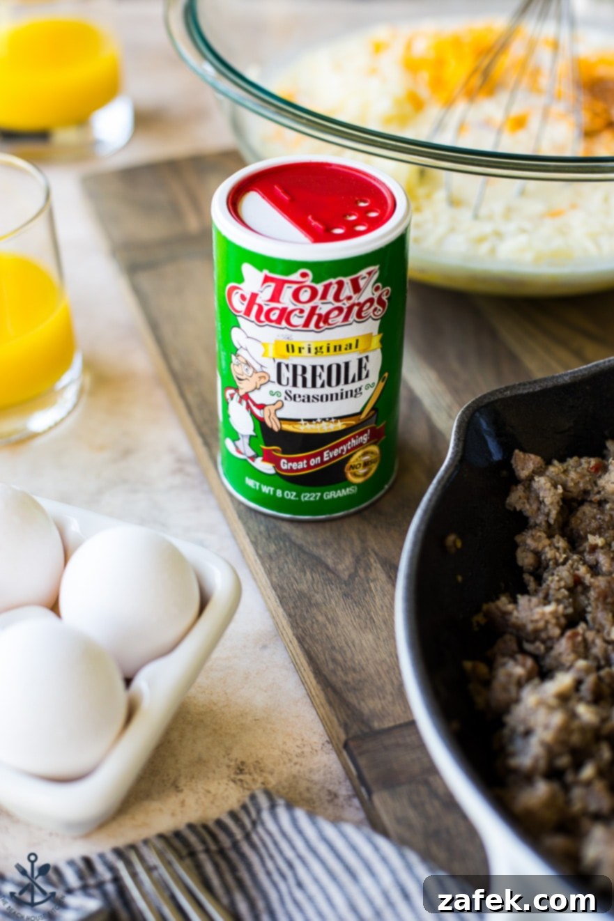 Creole Breakfast Casserole 6 Tony Chachere's Original Creole Seasoning
