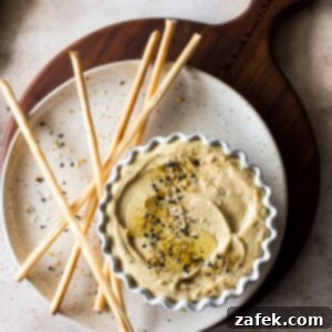 Hummus Unpacked 9 A perfectly portioned bowl of Everything Hummus, ready for serving.