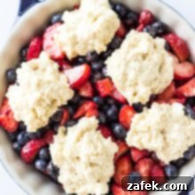 Berry Cobbler with Sweet Biscuit Topping
