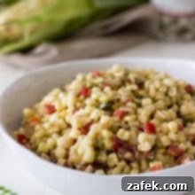 Creamy Cajun Corn Maque Choux 7 Corn Maque-Choux dish in a bowl, ready to serve.