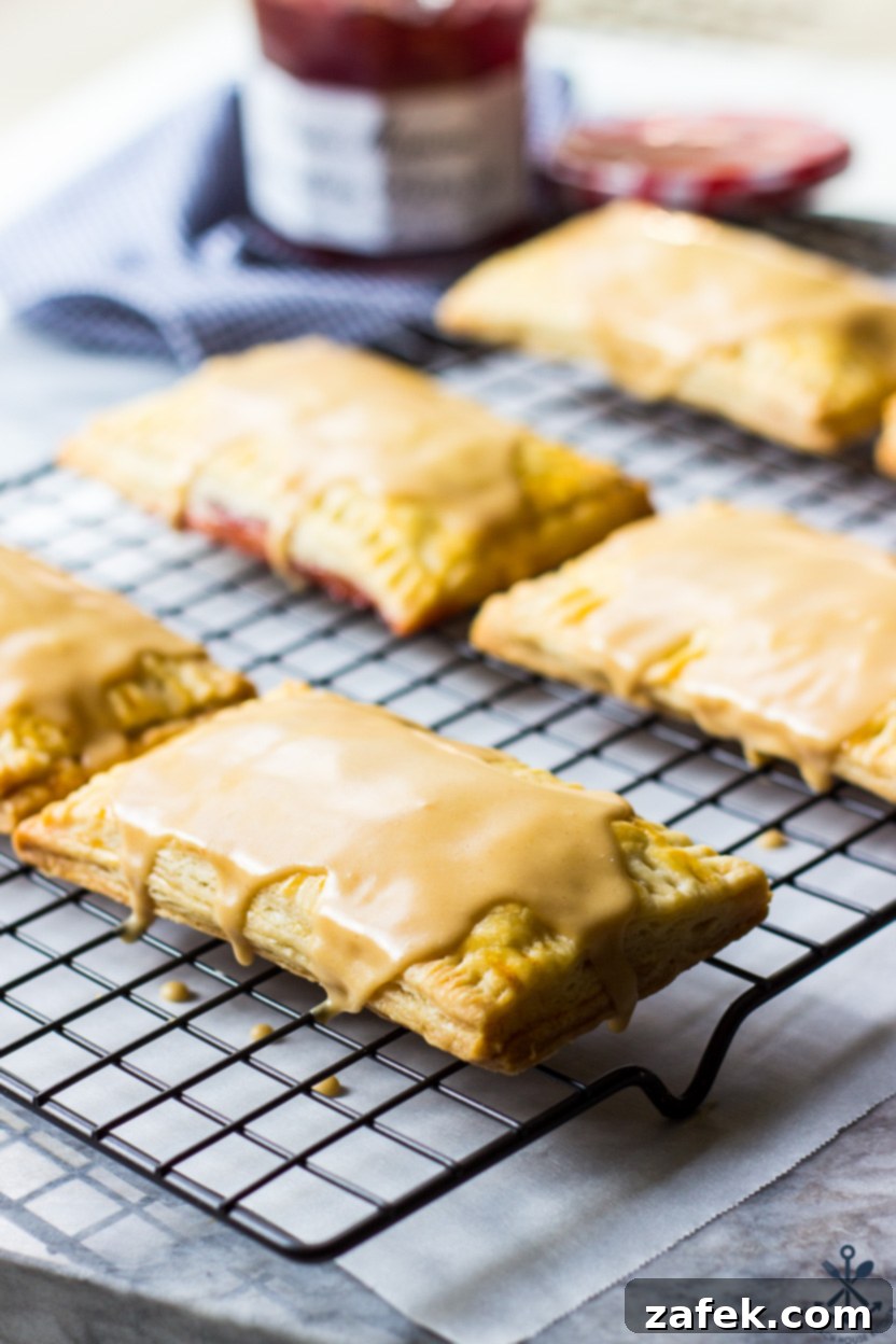 Up close photo of a peanut butter glazed pop-tart