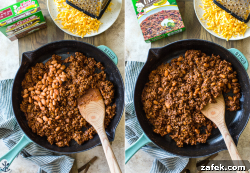 Spicy Cheesy Empanadas 5 Close-up of the chili and cheese filling inside an empanada dough disc.