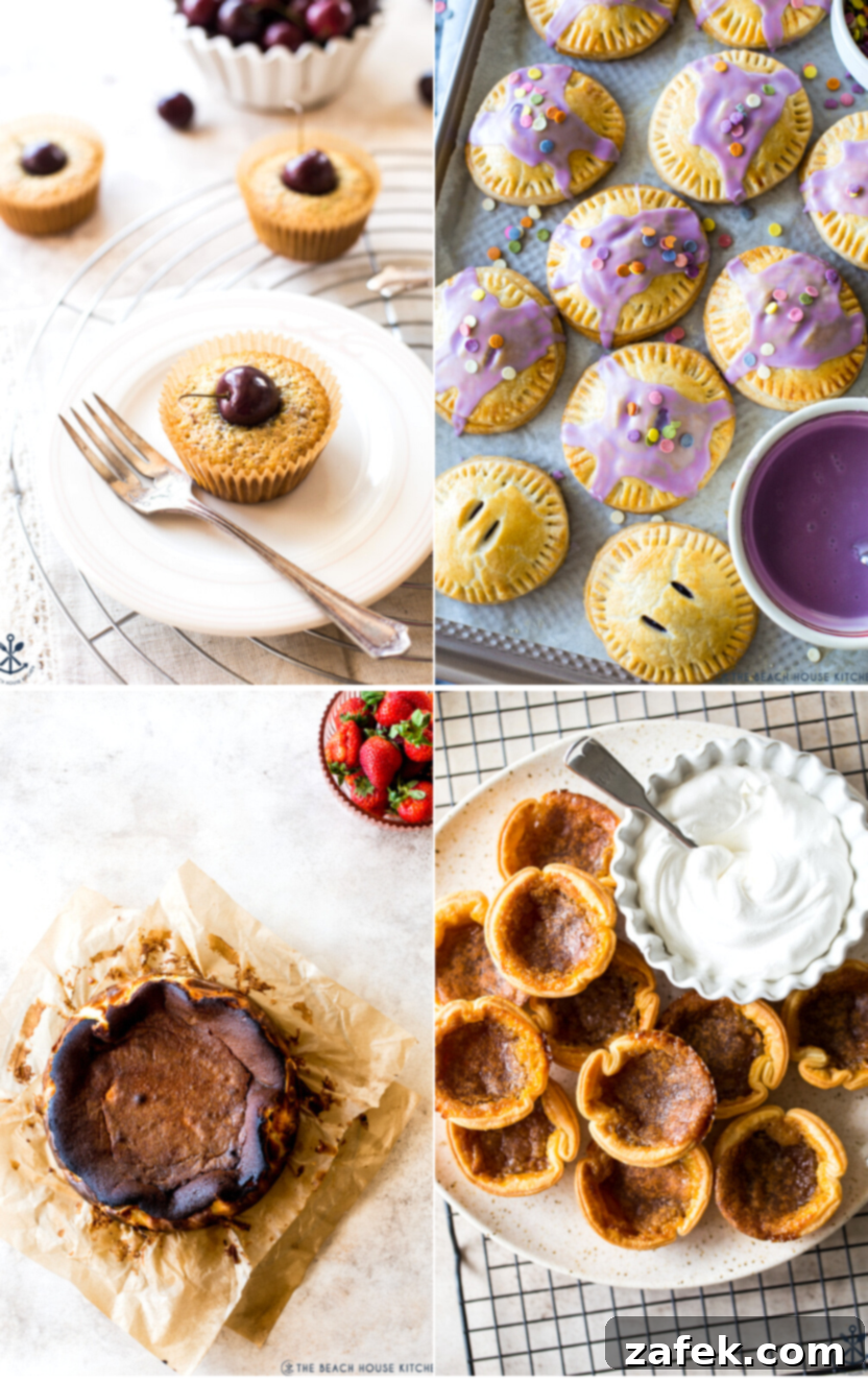 A vibrant collage showcasing diverse Mother's Day dessert ideas