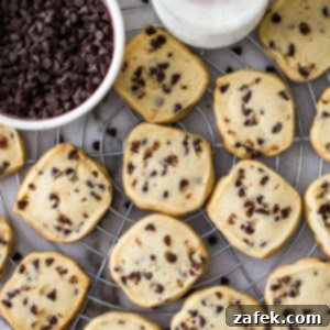 Tropical Chocolate Chip Cookie Logs 8 A close-up overhead view of a stack of golden coconut chocolate chip cookies, showcasing their texture and inviting warmth.