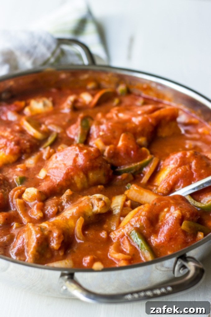 Vibrant Chicken Cacciatore 4 Homemade Chicken Cacciatore ready to be served