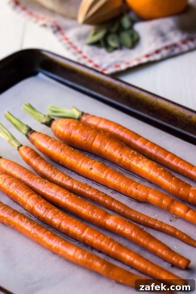 Brown Butter Roasted Carrots with Orange and Sage 3 Orange Brown Butter Roasted Carrots with Sage