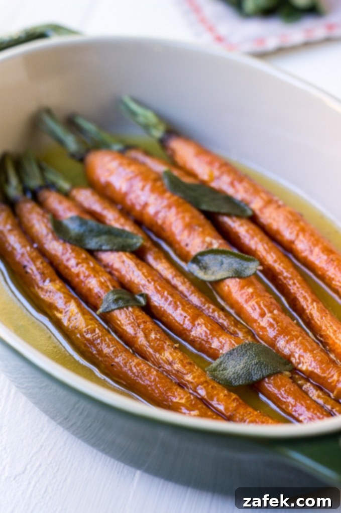 Brown Butter Roasted Carrots with Orange and Sage 5 Orange Brown Butter Roasted Carrots with Sage