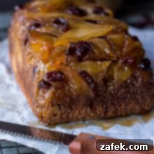 Sticky Caramel Apple Cranberry Upside-Down Loaf 8 Caramelized Apple Cranberry Upside Down Bread