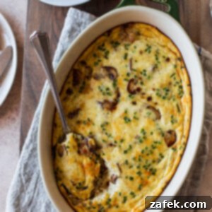 Savory Mushroom Cloud 8 Crustless Mushroom Quiche dish