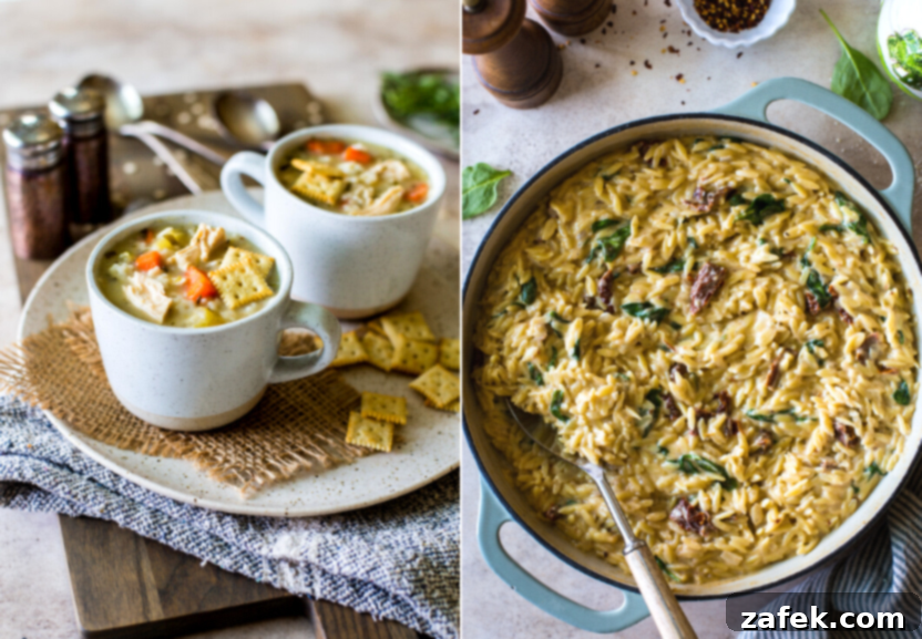 Cozy Fall Flavors: Over 20 Comforting Recipes 3 Variety of fall soups and stews on a rustic wooden table