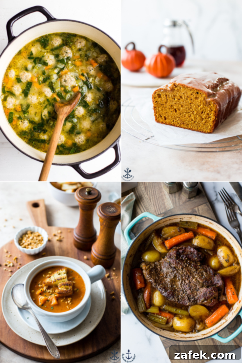 Cozy Fall Flavors: Over 20 Comforting Recipes 4 Two bowls of comforting soup, Lemony Chicken with Stars and Italian Wedding Soup
