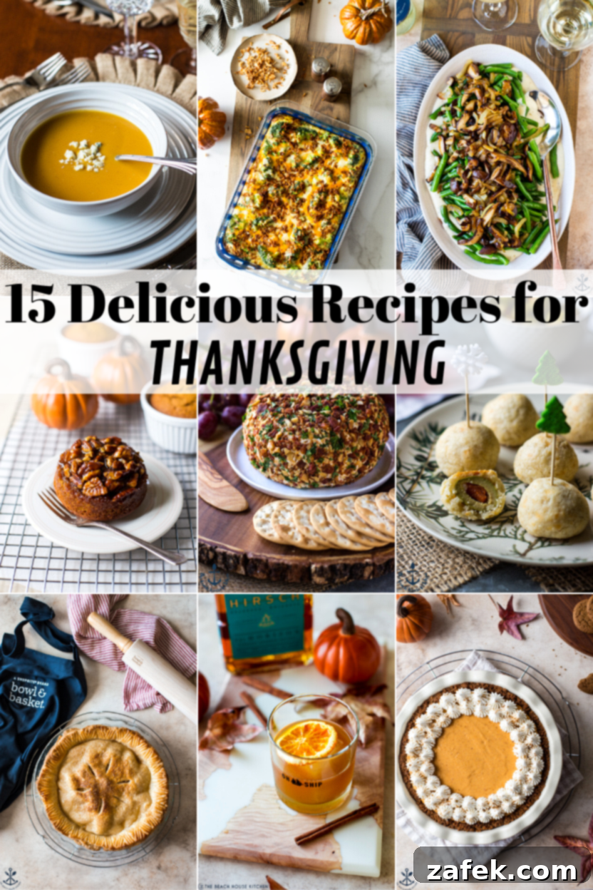 15 Mouth-Watering Thanksgiving Recipes for a Memorable Feast 2 A beautifully set Thanksgiving table laden with various dishes, hinting at a lavish holiday feast.