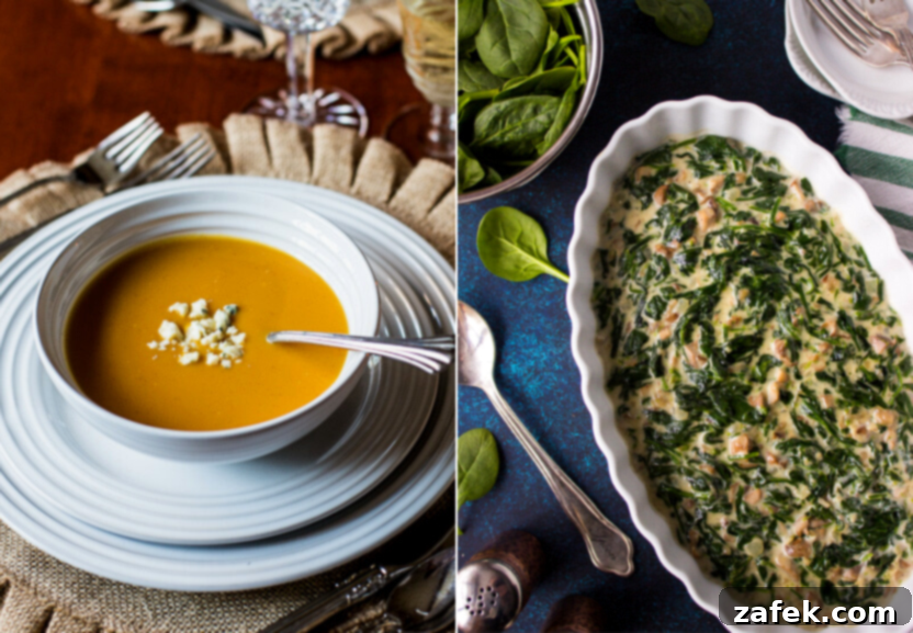 15 Mouth-Watering Thanksgiving Recipes for a Memorable Feast 6 A rustic and inviting photo showcasing a delicious Thanksgiving soup, ready to be served.