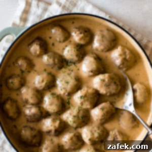 Classic Swedish Meatballs in a rich cream sauce