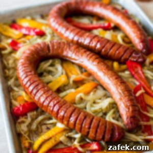 Ina's Sheet Pan Hasselback Kielbasa Recipe image