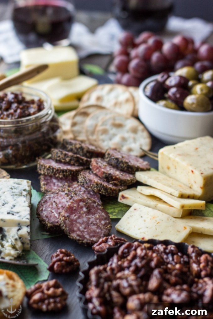 Date Night Indulgence: A Valentine's Cheese Board with Irresistible Bacon Onion Jam 7 Romantic cheese board setup with wine