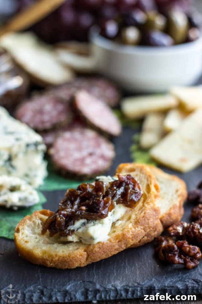 Date Night Indulgence: A Valentine's Cheese Board with Irresistible Bacon Onion Jam 8 Final presentation of the romantic cheese board